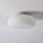 Maga | Modern Flush Mount Ceiling Light, White Pebble LED Ceiling Lamp for Bedroom and Hallway