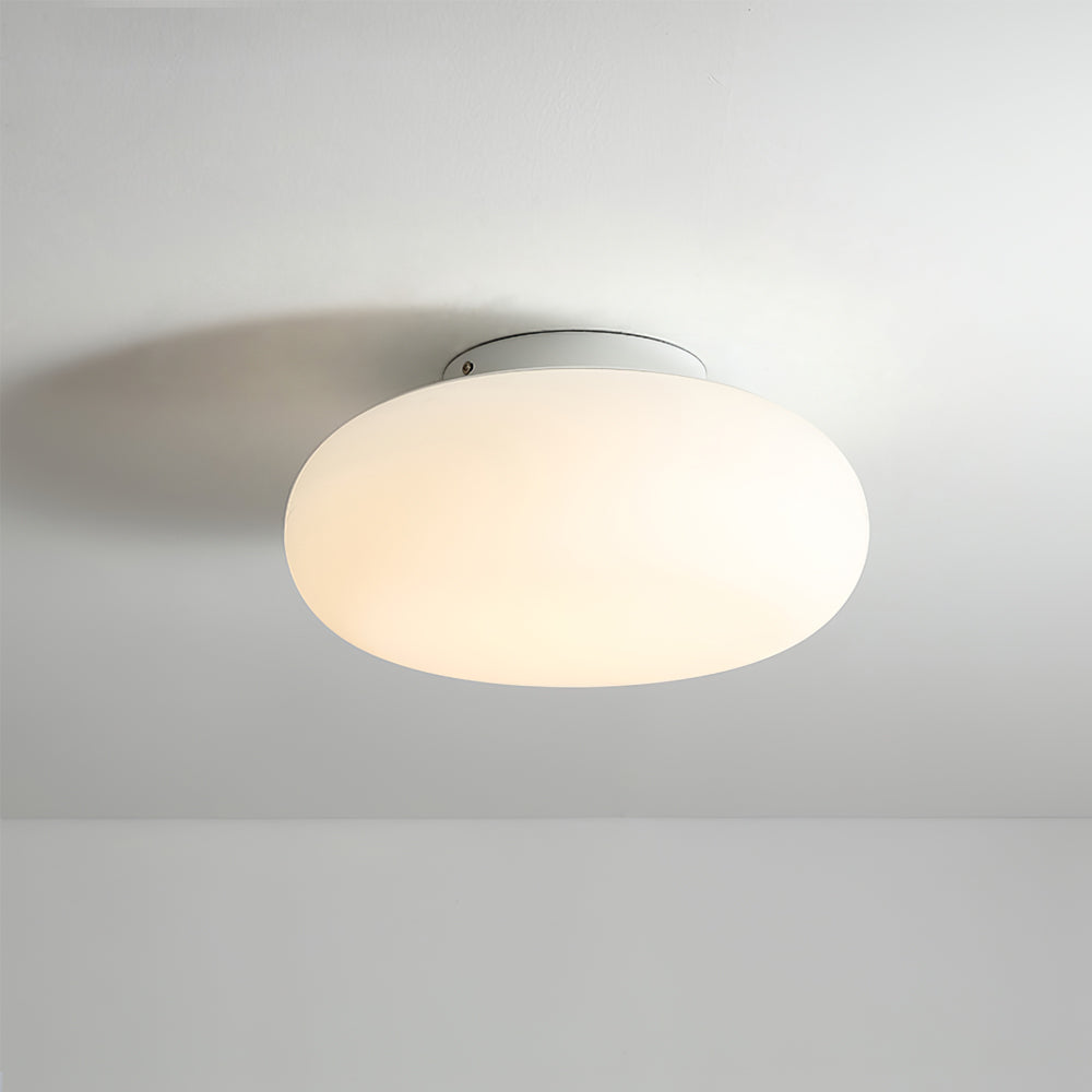 Maga | Modern Flush Mount Ceiling Light, White Pebble LED Ceiling Lamp for Bedroom and Hallway