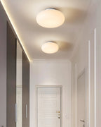Maga | Modern Flush Mount Ceiling Light, White Pebble LED Ceiling Lamp for Bedroom and Hallway