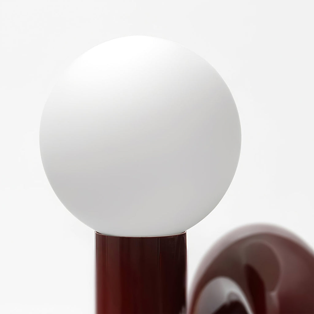 Spiral | Glass Table Lamp, Sculptural Globe Bedside Lamp, Colorful Modern Accent Lamp for Living Room