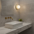Orla | Onyx Wall Sconce, Natural Stone Globe Wall Light