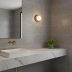 Orla | Onyx Wall Sconce, Natural Stone Globe Wall Light