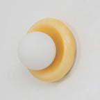 Orla | Onyx Wall Sconce, Natural Stone Globe Wall Light