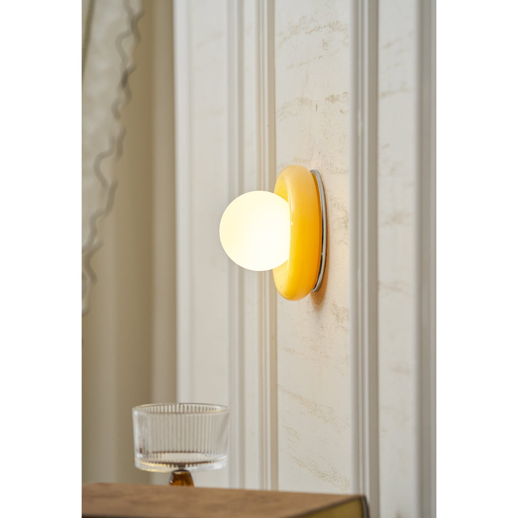 Orla | Onyx Wall Sconce, Natural Stone Globe Wall Light