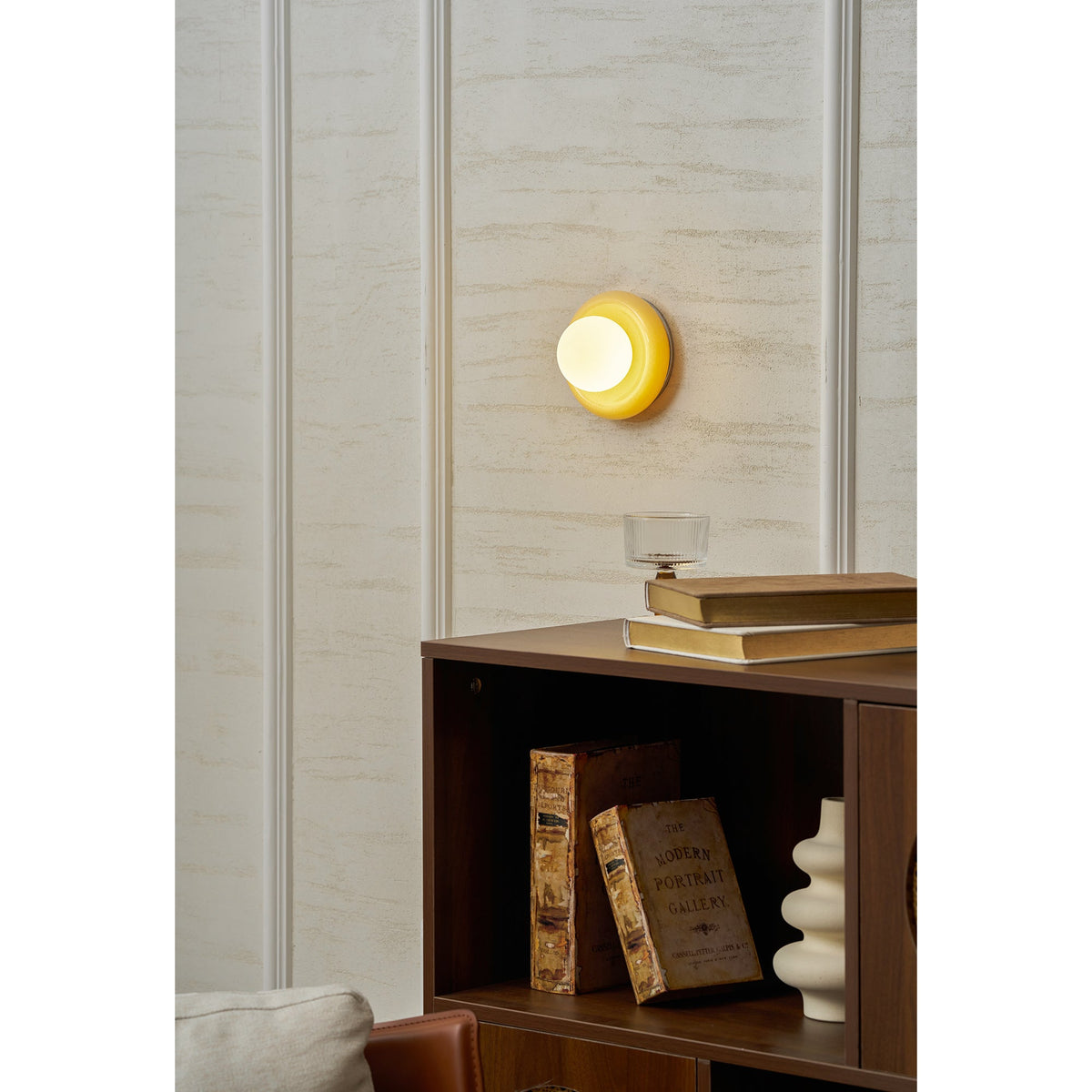 Orla | Onyx Wall Sconce, Natural Stone Globe Wall Light