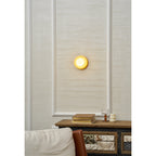 Orla | Onyx Wall Sconce, Natural Stone Globe Wall Light