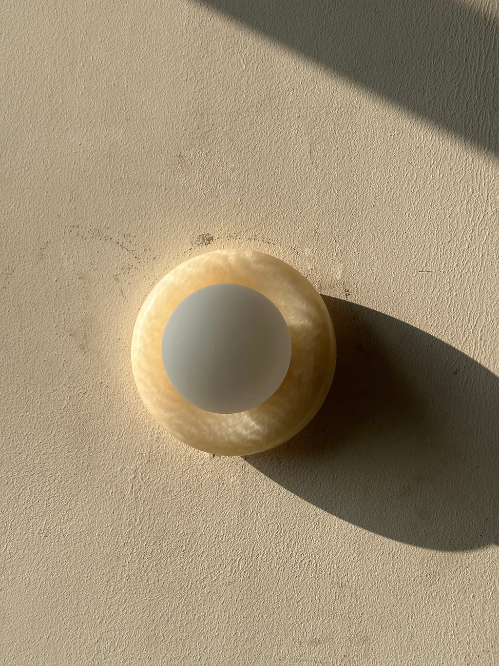 Orla | Onyx Wall Sconce, Natural Stone Globe Wall Light