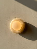 Orla | Onyx Wall Sconce, Natural Stone Globe Wall Light