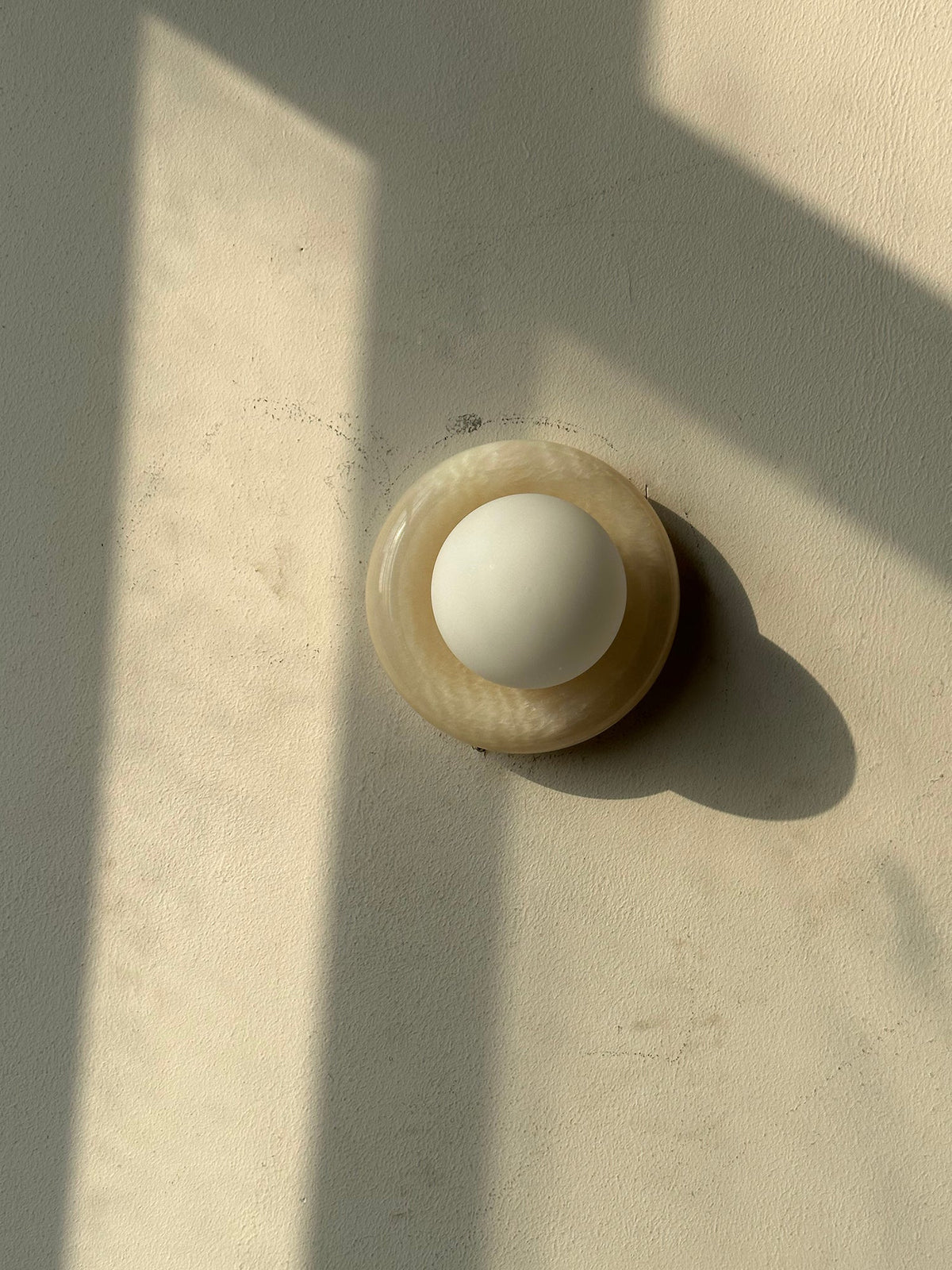 Orla | Onyx Wall Sconce, Natural Stone Globe Wall Light