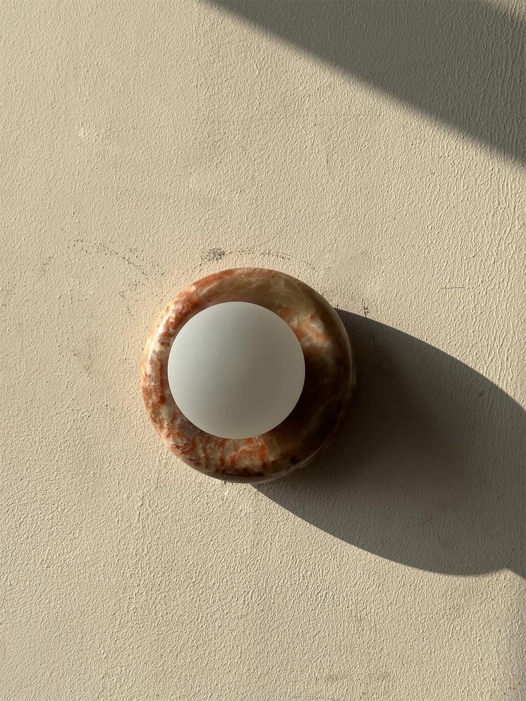 Orla | Onyx Wall Sconce, Natural Stone Globe Wall Light