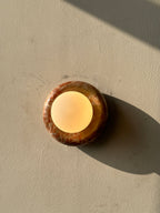 Orla | Onyx Wall Sconce, Natural Stone Globe Wall Light