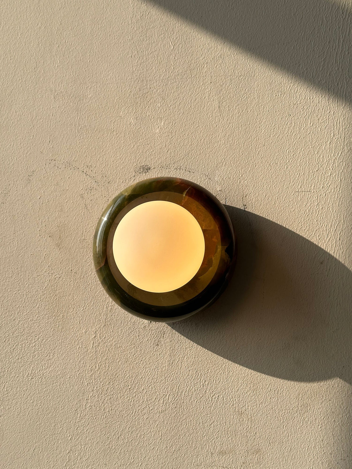 Orla | Onyx Wall Sconce, Natural Stone Globe Wall Light