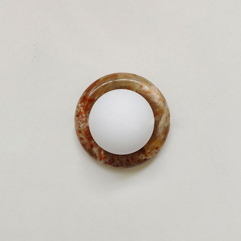 Orla | Onyx Wall Sconce, Natural Stone Globe Wall Light