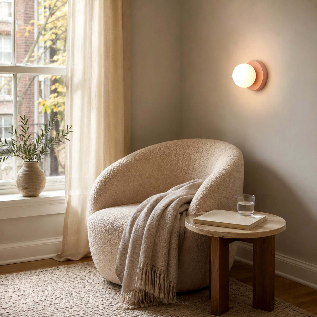 Mochi | Mini Glass Wall Sconce, Small Globe Wall Light in 5 Colors
