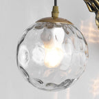 Mermaid | Orb Glass Wall Sconce, Vintage Coastal Wall Lamp for Bedroom, Bathroom Vanity and Hallway