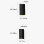 Beam | Rectangular LED Outdoor Wall Sconce, Waterproof Up Down Wall Light for Patio and Porch