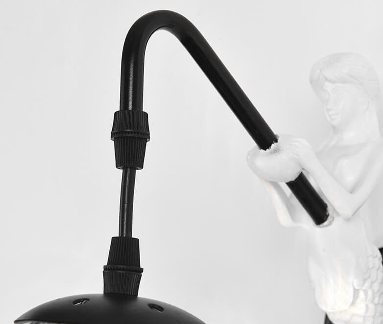 Mermaid | Orb Glass Wall Sconce, Vintage Coastal Wall Lamp for Bedroom, Bathroom Vanity and Hallway