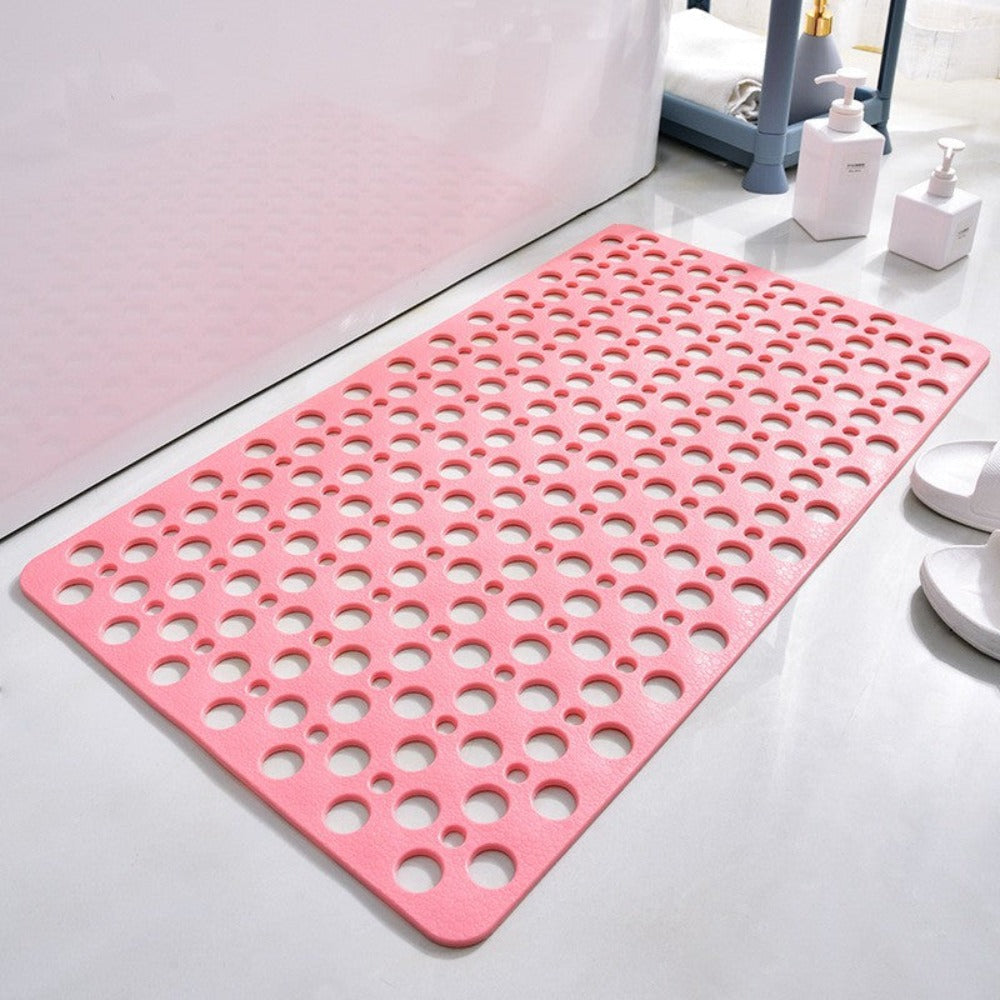 Secure | Non Slip Shower Mat, Suction Cup Bathtub Mat with Drain Holes, Anti Slip Bath Mat