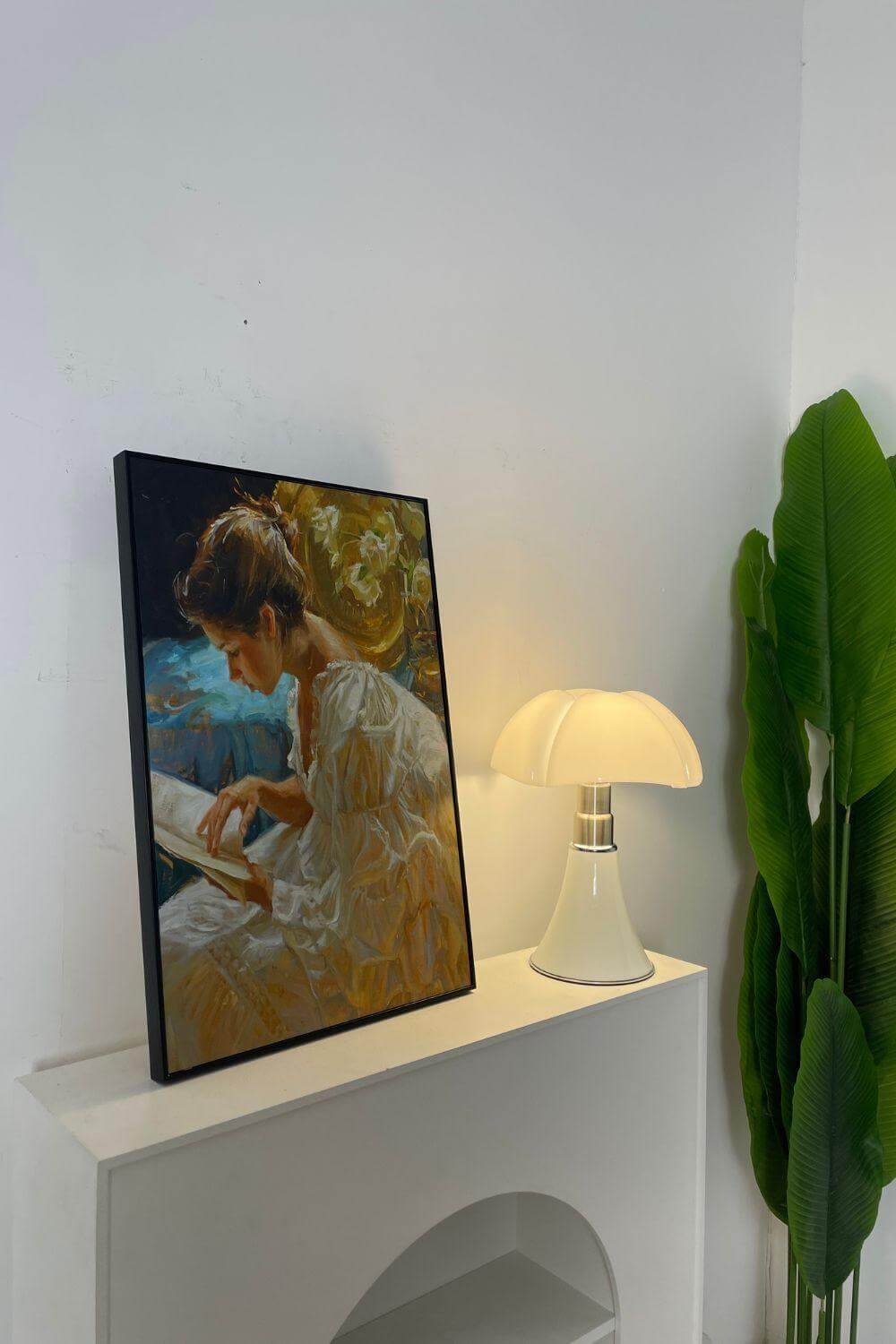 Morel | Mushroom Table Lamp, Large Mid Century Lamp in Black or White, 2 Sizes