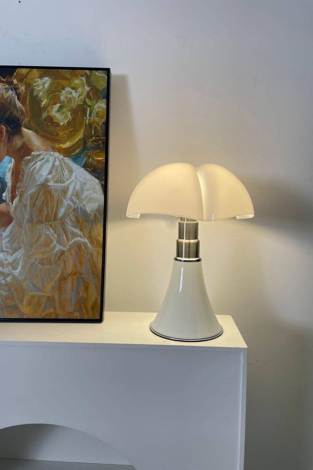 Morel | Mushroom Table Lamp, Large Mid Century Lamp in Black or White, 2 Sizes