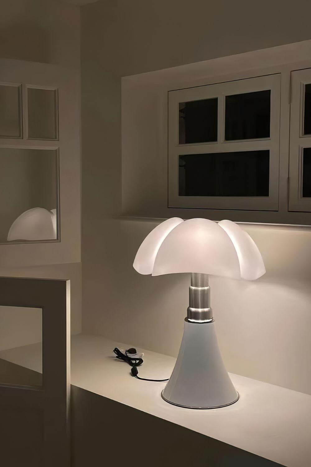 Morel | Mushroom Table Lamp, Large Mid Century Lamp in Black or White, 2 Sizes