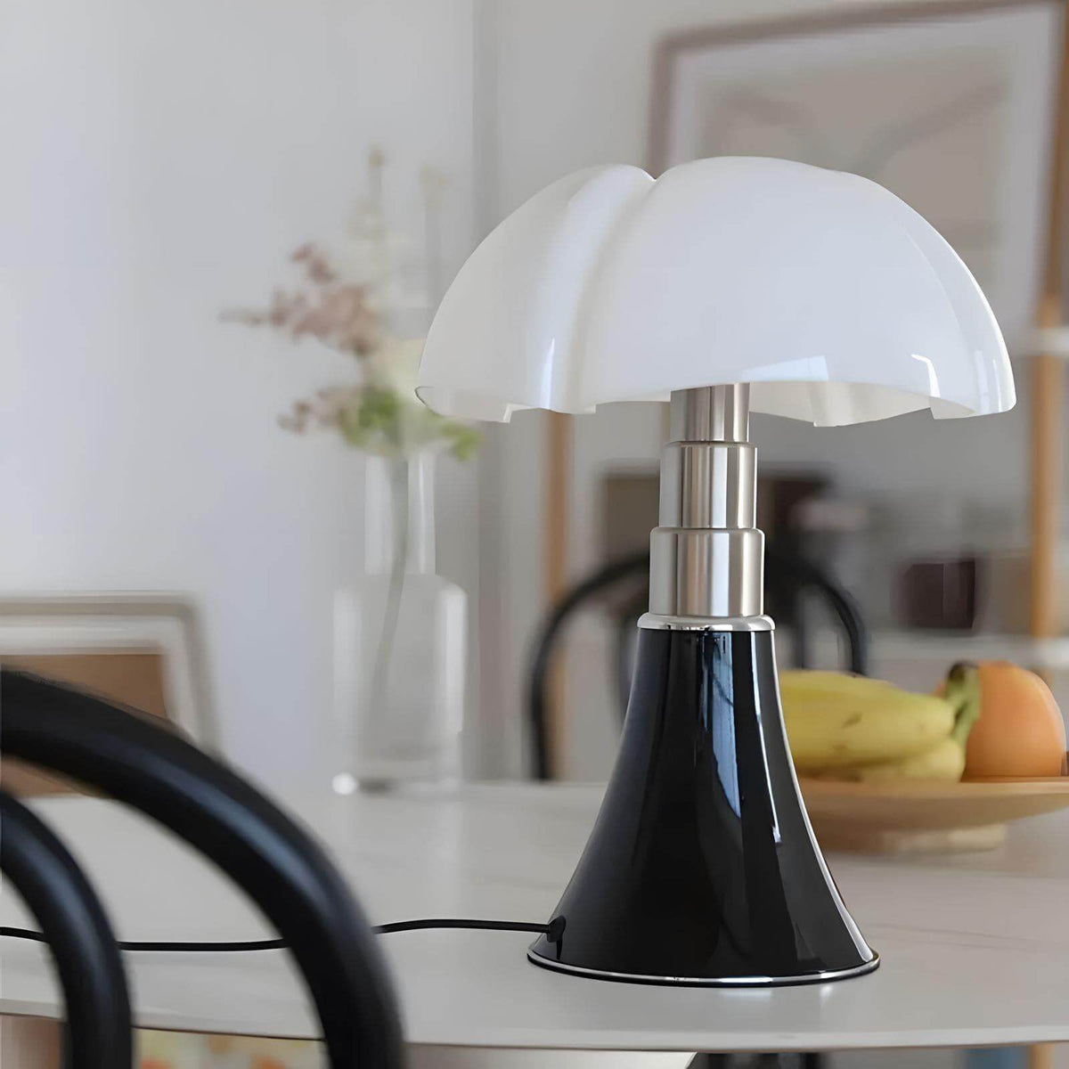 Morel | Mushroom Table Lamp, Large Mid Century Lamp in Black or White, 2 Sizes