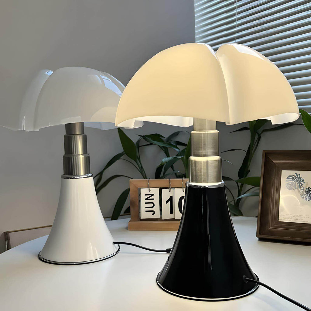 Morel | Mushroom Table Lamp, Large Mid Century Lamp in Black or White, 2 Sizes
