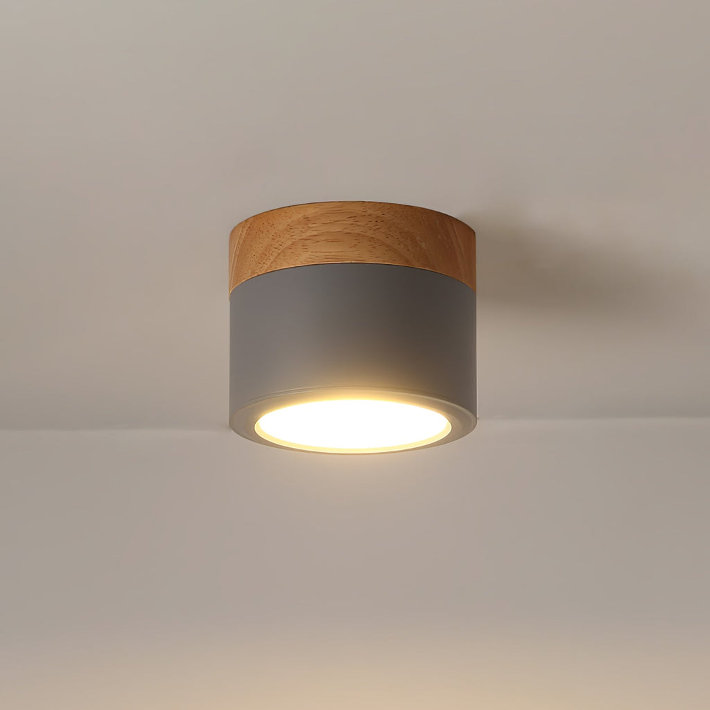 Plafonnier Spot | Wood LED Ceiling Spotlight, Surface Mount Downlight for Hallway, Closet and Living Room
