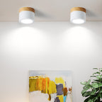 Plafonnier Spot | Wood LED Ceiling Spotlight, Surface Mount Downlight for Hallway, Closet and Living Room
