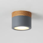 Plafonnier Spot | Wood LED Ceiling Spotlight, Surface Mount Downlight for Hallway, Closet and Living Room