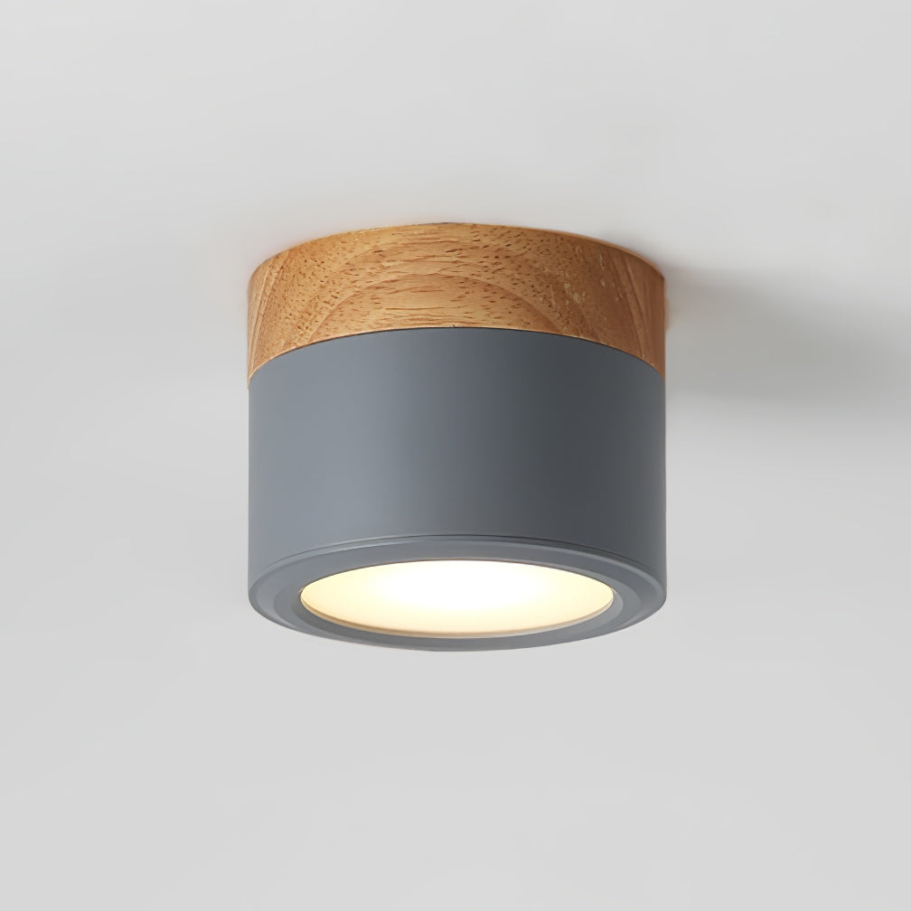 Plafonnier Spot | Wood LED Ceiling Spotlight, Surface Mount Downlight for Hallway, Closet and Living Room