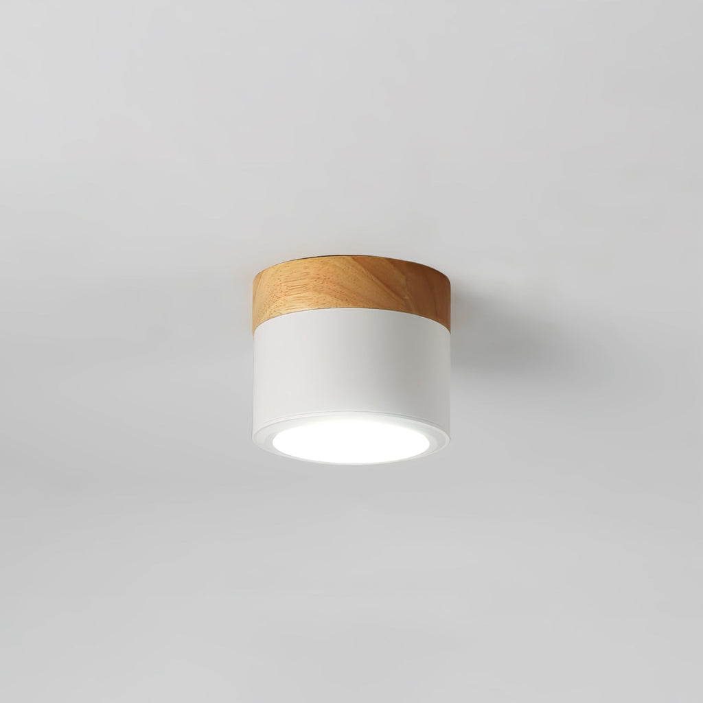Plafonnier Spot | Wood LED Ceiling Spotlight, Surface Mount Downlight for Hallway, Closet and Living Room