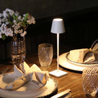 Doku | Cordless Rechargeable Table Lamp, Dimmable Battery LED Lamp for Dining Table and Patio