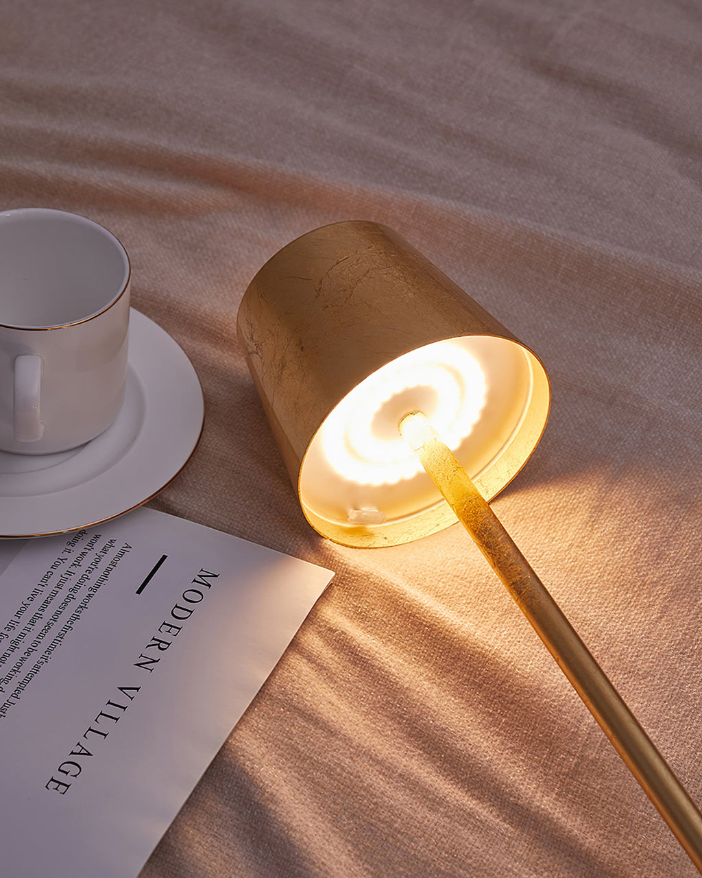 Doku | Cordless Rechargeable Table Lamp, Dimmable Battery LED Lamp for Dining Table and Patio