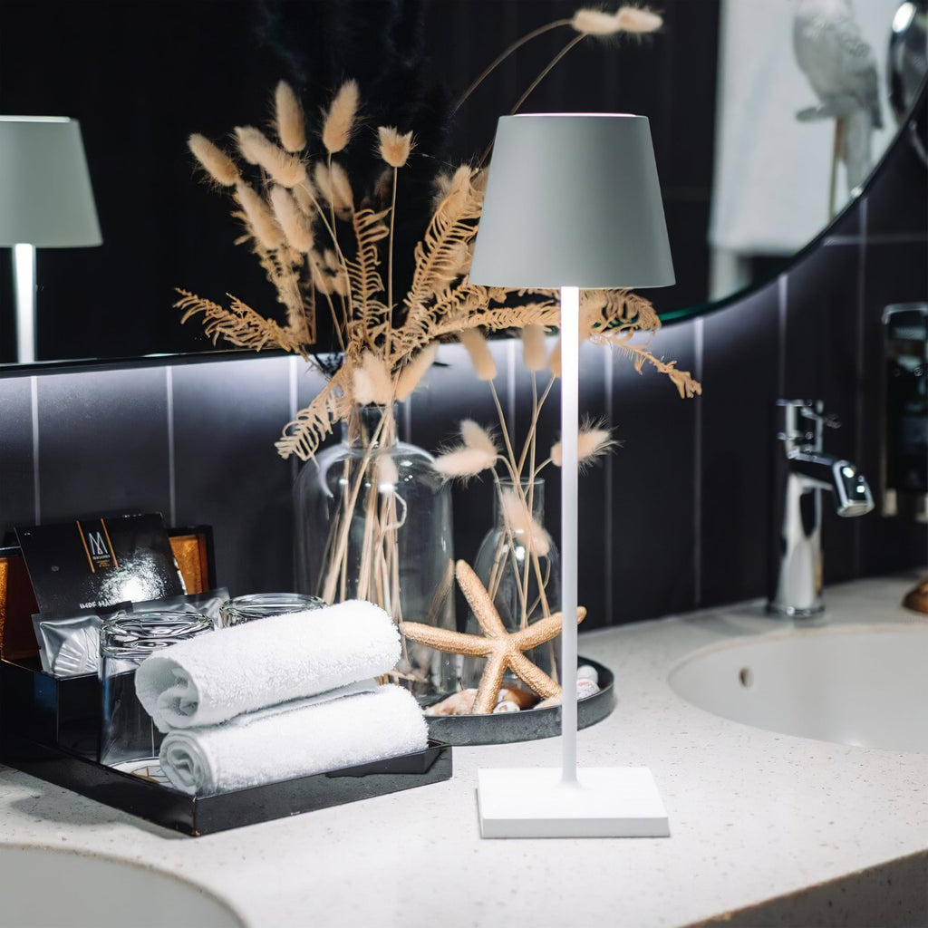 Doku | Cordless Rechargeable Table Lamp, Dimmable Battery LED Lamp for Dining Table and Patio
