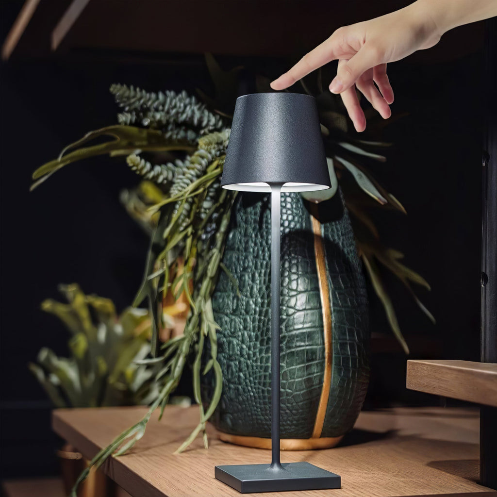 Doku | Cordless Rechargeable Table Lamp, Dimmable Battery LED Lamp for Dining Table and Patio