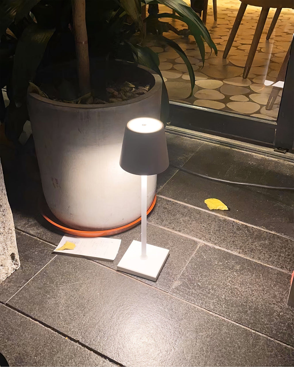 Doku | Cordless Rechargeable Table Lamp, Dimmable Battery LED Lamp for Dining Table and Patio