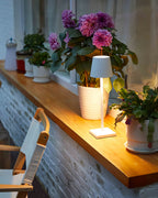Doku | Cordless Rechargeable Table Lamp, Dimmable Battery LED Lamp for Dining Table and Patio