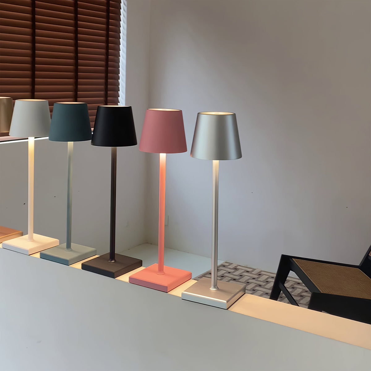 Doku | Cordless Rechargeable Table Lamp, Dimmable Battery LED Lamp for Dining Table and Patio