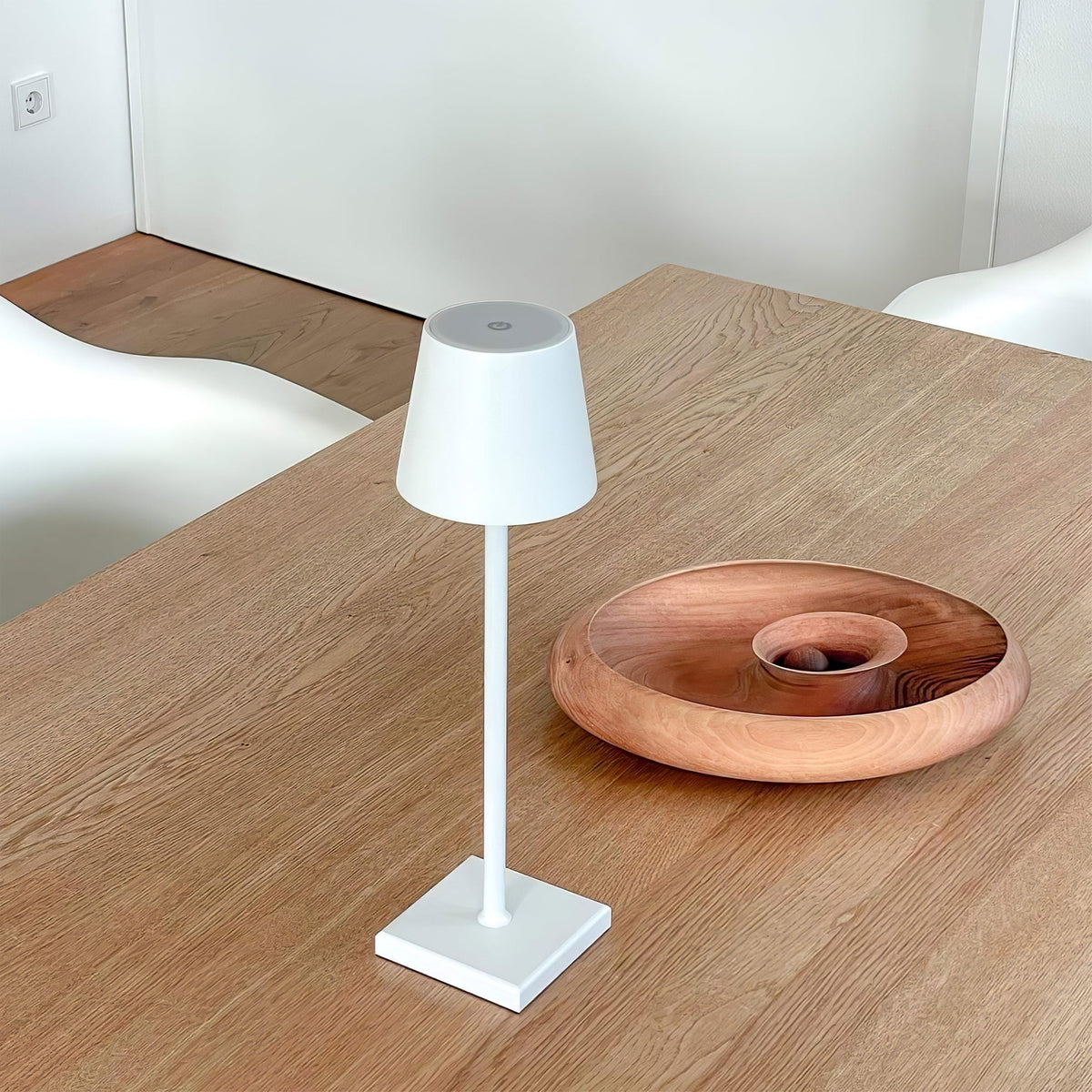 Doku | Cordless Rechargeable Table Lamp, Dimmable Battery LED Lamp for Dining Table and Patio