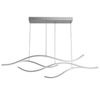Ripple | Wavy LED Pendant Light, Modern Linear Chandelier for Kitchen Island, Dimmable Hanging Light Fixture