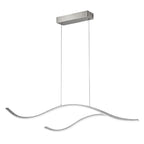 Ripple | Wavy LED Pendant Light, Modern Linear Chandelier for Kitchen Island, Dimmable Hanging Light Fixture