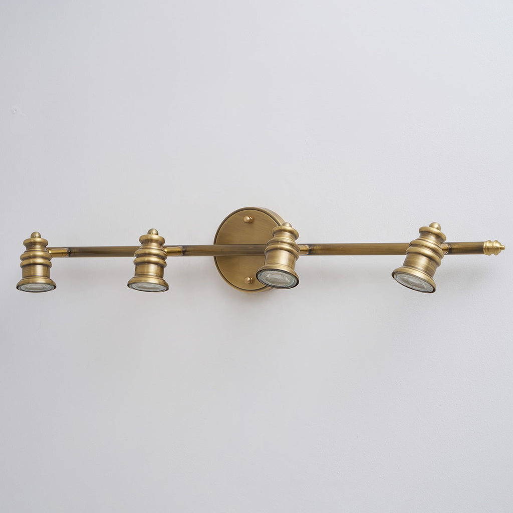 Beaumont | Brass Spotlight Vanity Light Bar, Adjustable Wall Light