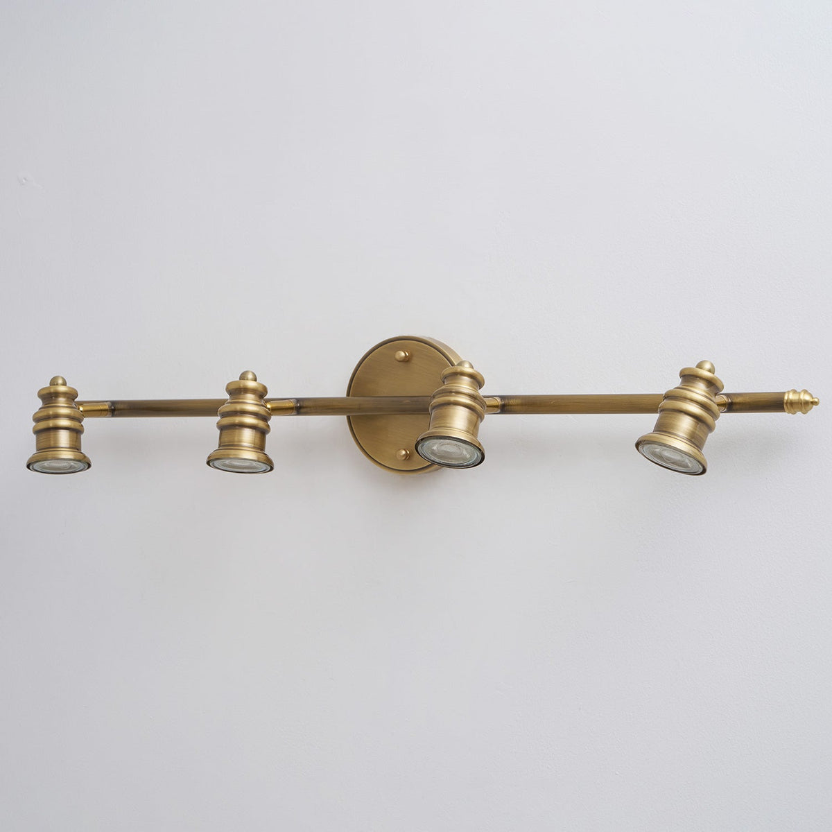 Beaumont | Brass Spotlight Vanity Light Bar, Adjustable Wall Light