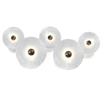 Lune | Alabaster Wall Sconce, Round Natural Stone Wall Light, Dimmable Flush Mount Cluster Light