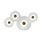 Lune | Alabaster Wall Sconce, Round Natural Stone Wall Light, Dimmable Flush Mount Cluster Light