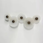 Lune | Alabaster Wall Sconce, Round Natural Stone Wall Light, Dimmable Flush Mount Cluster Light
