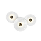Lune | Alabaster Wall Sconce, Round Natural Stone Wall Light, Dimmable Flush Mount Cluster Light