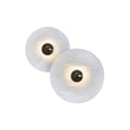 Lune | Alabaster Wall Sconce, Round Natural Stone Wall Light, Dimmable Flush Mount Cluster Light