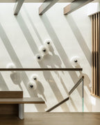 Lune | Alabaster Wall Sconce, Round Natural Stone Wall Light, Dimmable Flush Mount Cluster Light